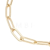 Rice Natural Cultured Freshwater Pearl & Brass Paperclip Chain Bracelets for Women BJEW-JB13543-03-4