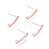304 Stainless Steel Stud Earring Findings LS-STAS-H436-22RG-1