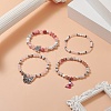 Gemstone Beaded Stretch Bracelets Sets BJEW-JB09283-2