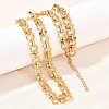 8MM 304 Stainless Steel Twisted Ring Link Chain Necklaces NJEW-Z105-04G-04-3