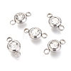 304 Stainless Steel Rhinestone Links Connectors LS-STAS-P237-17P-11-1