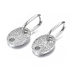 Brass Micro Pave Clear Cubic Zirconia Huggie Hoop Earring EJEW-N011-44P-1