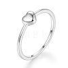Simple 925 Silver Heart Finger Ring DZ1793-3-1