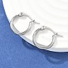 Tarnish Resistant 304 Stainless Steel Hoop Earrings EJEW-F105-12P-1