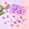 126Pcs 8 Styles Electroplate Transparent Glass Bead GLAA-FS0002-50-7