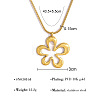 304 Stainless Steel Pendant Round Snake Chain Necklaces for Women WG6E1C5-02-1