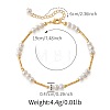 Natural Freshwater Pearl Potato Beaded Brass Tube Link Bracelets for Women TP7024-1-2