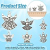 30Pcs 6 Styles Tibetan Style Alloy Pendants TIBEP-YW0012-41-2