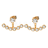 304 Stainless Steel Curved Stud Earrings for Women EJEW-A163-01G-2