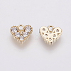 Brass Micro Pave Cubic Zirconia Charms ZIRC-F081-12G-2