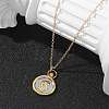 Brass Twelve Constellations Tarot Pendant Necklaces NJEW-Q006-01H-G-5