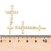 Brass Micro Pave Cubic Zirconia Pendants KK-C162-102B-G-3