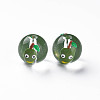 Transparent Glass Enamel Beads GLAA-N049-005-2