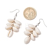 304 Stainless Steel Shell Shape Dangle Earrings EJEW-JE06381-02-3