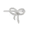 Bowknot Alloy Hair Barrettes AJEW-A056-03B-P-2