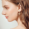 16Pcs 2 Colors Brass Clip-on Earring Findings KK-DC0002-23-3