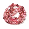 Natural Strawberry Quartz Nuggets Beads Strands G-J335-17-4
