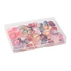 100Pcs 10 Colors Transparent Glass Petal Pendants GLAA-FS0002-71-7