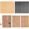 Rectangle Imitation Leather with Alloy Scrapbook DIY Binder Photo Album AJEW-WH20006-475C-7