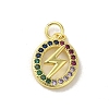 Brass Micro Pave Cubic Zirconia Pendants KK-M283-29C-02-1