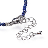 Natural Lapis Lazuli Bead Bracelets X-BJEW-JB04555-01-3