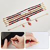 6Pcs 6 Styles Handmade Polymer Clay & CCB Plastic & Glass & Alloy Enamel Pendant Hat Chains HJEW-GA00089-3
