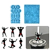 Exercising Men Shaped Straw Topper Silicone Statue Molds Sets DIY-L067-I01-1