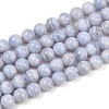 Natural Blue Lace Agate Beads Strands G-B183-A01-8mm-2