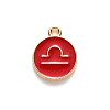 Alloy Enamel Pendants ENAM-SZ0001-28B-K-4