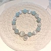 Cat Eye Round Beaded Stretch Bracelets WG66F0A-07-1