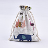 Polycotton(Polyester Cotton) Packing Pouches Drawstring Bags ABAG-T009-01-4