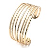 Electrophoresis Iron Cuff Bangles for Women BJEW-M057-05G-2