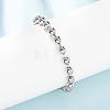 Brass Ball Link Chain Bracelets for Women BJEW-H640-02A-P-2