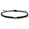 Natural Obsidian Round Link Bracelets KB3682-1-1