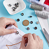 16Pcs 1-Hole Shell Alloy Shank Buttons BUTT-NB0002-03P-3