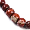 Natural Red Rainbow Jasper Rondelle Graduated Beaded Necklaces for Women Men NJEW-K388-02T-2