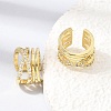 Brass Micro Pave Cubic Zirconia Cuff Earrings for Women CU-CBAE7DF-19G-2