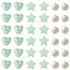 150Pcs Crackle Opaque Acrylic Beads OACR-YW0004-50-2