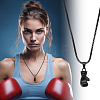 4Pcs Alloy Boxing Gloves Pendant Necklaces NJEW-UN0001-63EB-5