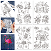4 Sheets 11.6x8.2 Inch Stick and Stitch Embroidery Patterns DIY-WH0455-035-1
