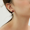 32Pcs 2 Colors Alloy Stud Earring Findings FIND-BBC0004-33-6