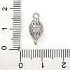 Brass Micro Pave Clear Cubic Zirconia Hollow Oval Connector Charms KK-A230-05A-P-3