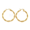 304 Stainless Steel Twist Ring Hoop Earrings for Women EJEW-U022-14G-1