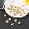 SHEGRACE Brass Pave Cubic Zirconia Rectangle Connector Charms XGRQ2O050-438C-G-4