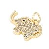 Rack Plating Brass Cubic Zirconia Pendants KK-Z060-17G-2