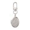 Oval Brass Locket Pendants Decorations KK-CJ2A51-P-1