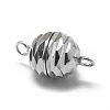 Anti-Tarnish Rhodium Plated 925 Sterling Silver Magnetic Clasps STER-L057-014P-3