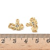 Brass Micro Pave Cubic Zirconia Charms KK-C099-01F-G-3