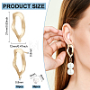 5 Pairs Brass Stud Earring Findings KK-BC0011-88-2