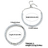 2Pcs 2 Style Cubic Zirconia Chain Bracelet Set SK7493-2-1